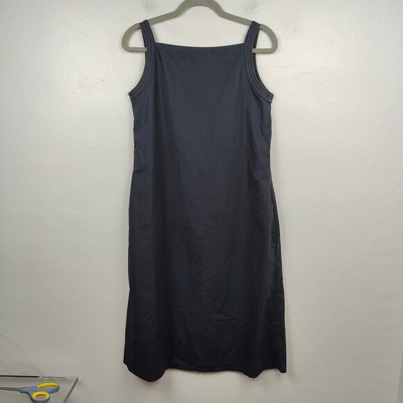 Sofie D'Hoore Dawn Cotton Pinafore Dress Womens 36 Small Soft Blue Black Preppy‎